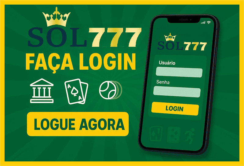 Imagem destacando login seguro na SOL777 para novos usuários